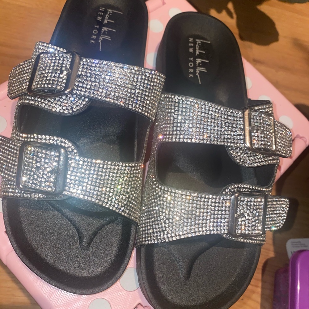 Nicole Miller Rhinestone Sandals